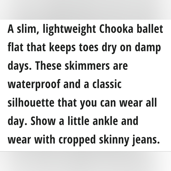 chooka Black Duck Skimmer Rubber + Faux Leather Rain Slip On Flats NWT US 10 - Picture 13 of 16